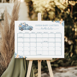 Poster Pequeno Sinal de Data de Vencimento do Bebê da Abó