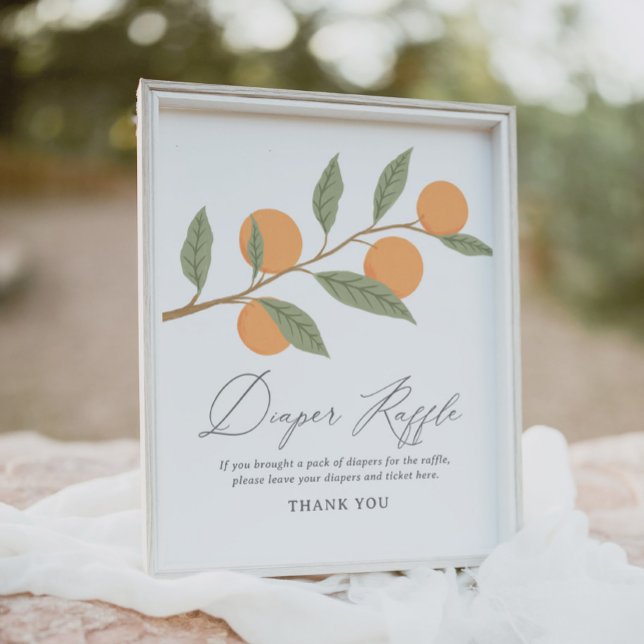 Poster Pequeno Sinal de Fralda de Chá de fraldas Cutil Ra (Criador carregado)