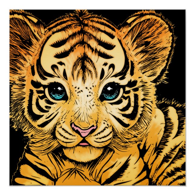 PÔSTER PEQUENO TIGRE (Frente)