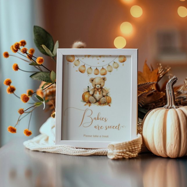 Poster Pequenos chás de fraldas de abóbora de urso Os beb (Criador carregado)