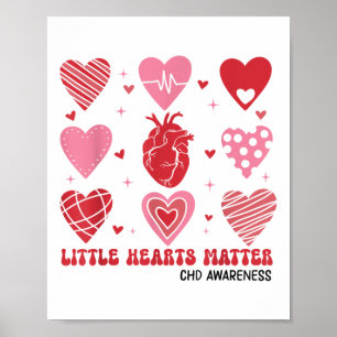 Poster Pequenos Corações Sensibilização Infantil Anatomia