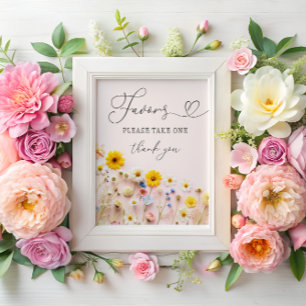 Poster Pequenos Favoritos para festas de flor selvagem