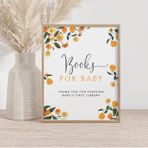 Poster Pequenos Livros Botânicos Laranja-Cutie para Sinai