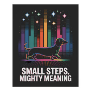Pôster Pequenos Passos do Dachshund, Significado Poderoso
