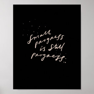 Poster Pequenos progressos ainda são progressos - citaç