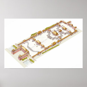 Poster Pequim, cidade proibida. Detalhe