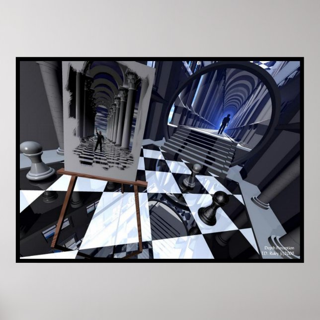 Pôster Percepção de profundidade (Frente)