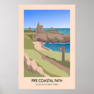 Poster Percurso Costeiro de Fife Scotlands Great Trails P