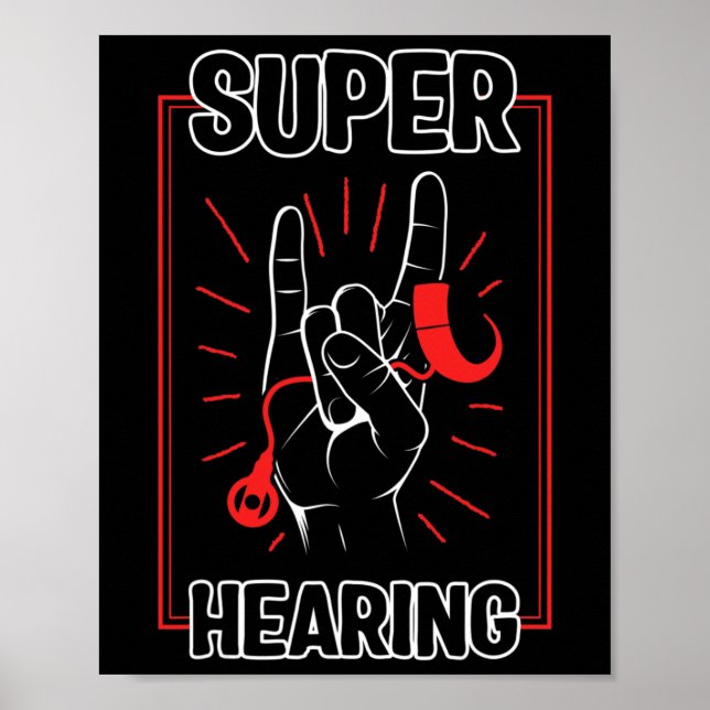 Poster Perda Auditiva Conscientização Super Audição Impla (Frente)