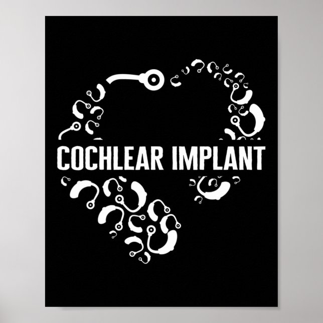 Poster Perda de consciência Amor Implante Coclear Asl Aud (Frente)