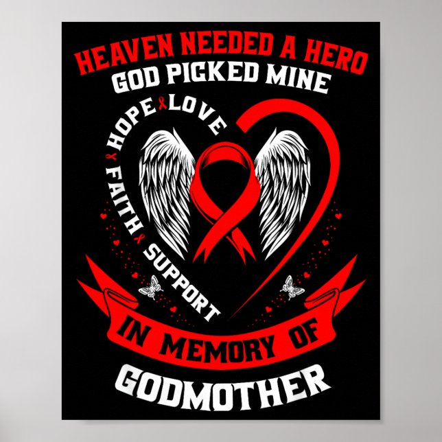 Poster Perda de Ente Querido Madrinha Conscientização sob (Frente)