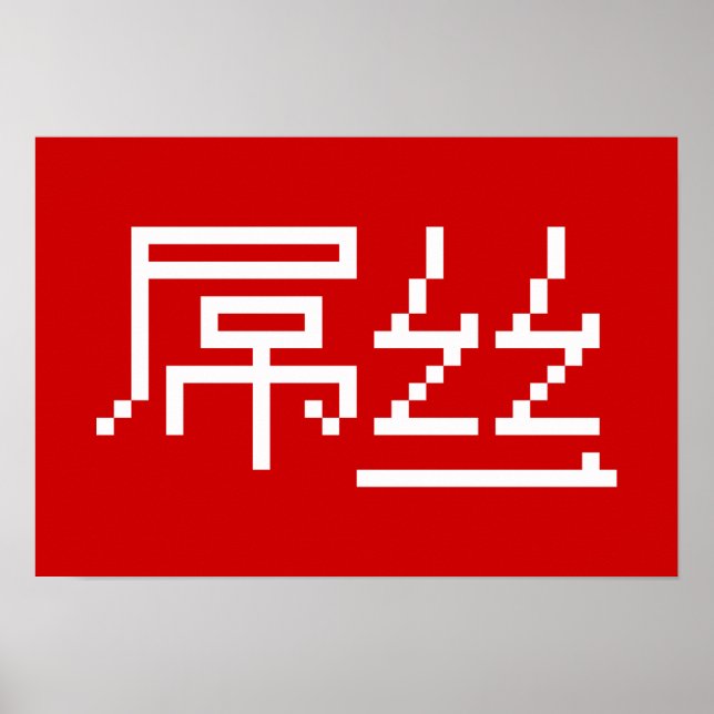 Poster Perdedor Chinês/Diaosi 屌 丝 Hanzi MEME (Frente)