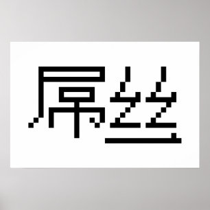 Pôster Perdedor Chinês/Diaosi 屌 丝 Hanzi MEME