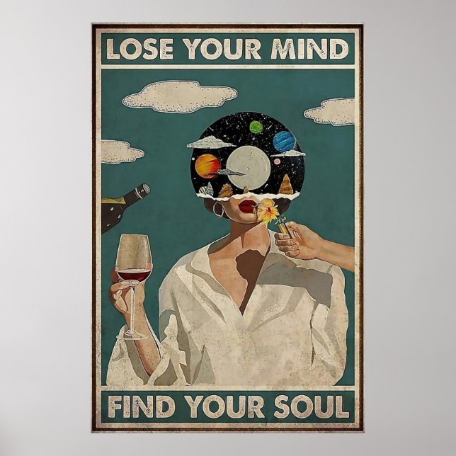 Poster Perder sua mente Encontre sua alma (Frente)