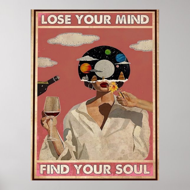 Poster Perder sua mente Encontre sua alma (Frente)
