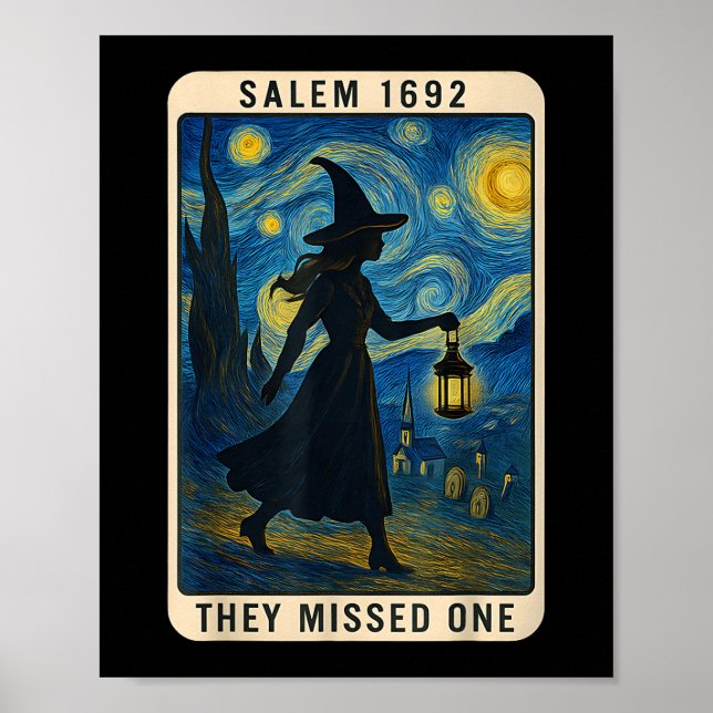 Poster Perderam Um Tarot Van Gogh Salem 1692 Hallowee (Frente)