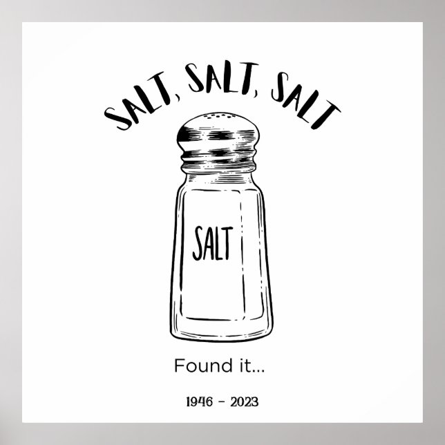 Poster Perdeu o agitador de sal - achou (Frente)