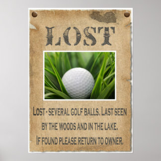 Poster PERDIDO - Bola de Golfe