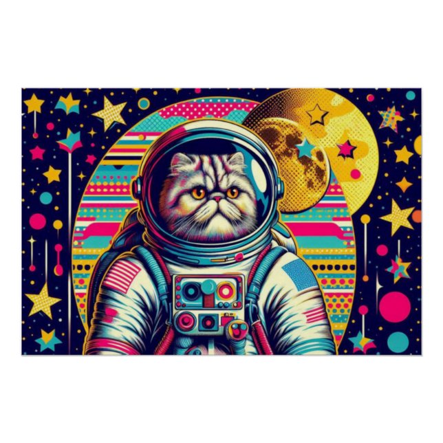 PÔSTER PERDIDO DE GATO PERSO NO ESPAÇO 6 (Frente)