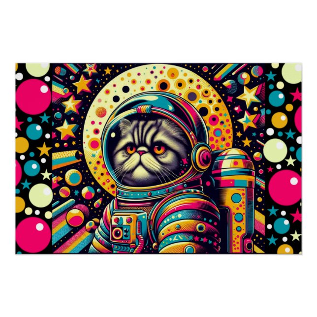 PÔSTER PERDIDO DE GATO PERSO NO ESPAÇO 8 (Frente)