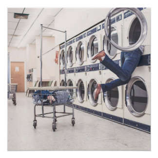 Pôster perdido na lavanderia