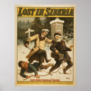 Poster Perdido Na Sibéria, Cerca De 1898.