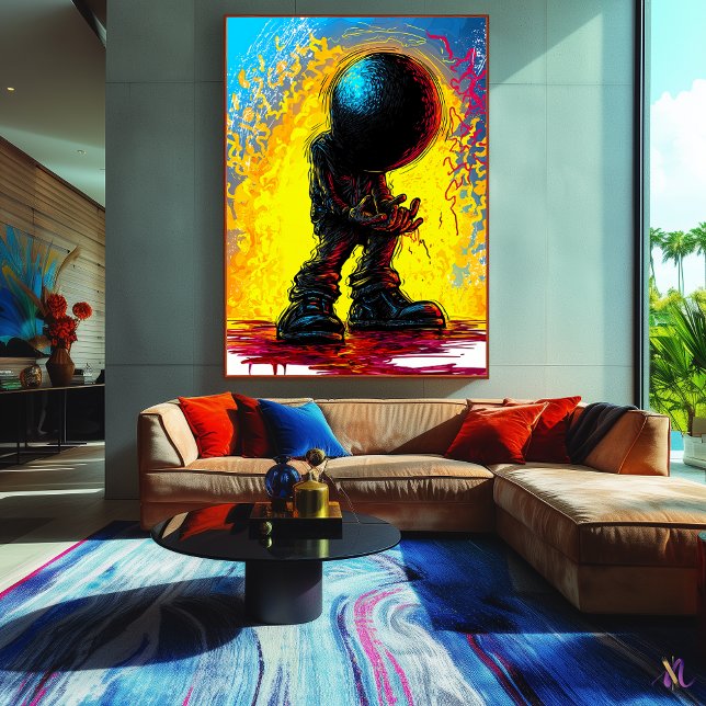 Poster Perdido no Abismo - Arte Expressionista Surreal (Criador carregado)