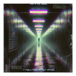 Pôster 🖤 "Perdido no Liminal" Weirdcore Poster 🖤