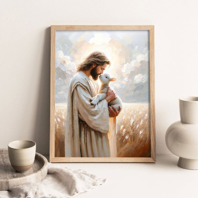 Poster Perdoado, Arte Cristã, Jesus Deixa as 99 (Criador carregado)