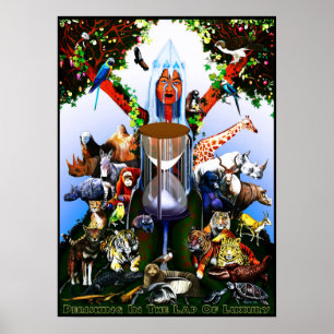 Poster "Perecendo no regaço do luxo" por Aleta 2017