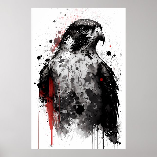 Poster Peregrine Falcon Portrait (Frente)