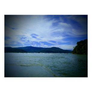 Pôster Perequê Beach Guarujá Brasil