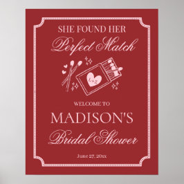 Poster Perfect Match Made in Heaven Bridal Shower Welcome