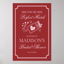 Poster Perfect Match Made in Heaven Bridal Shower Welcome
