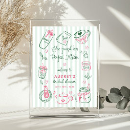 Poster Perfect Matcha Bridal Shower Green Welcome Sign