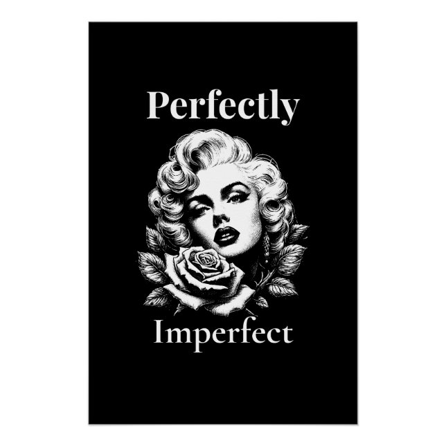 Pôster Perfectly Imperfect – Marilyn Noir (Frente)