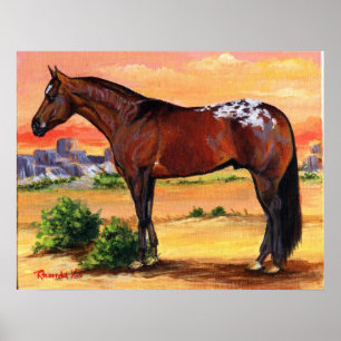 Poster Perfil Appaloosa Retrato Horso