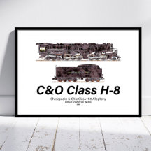 Perfil da Locomotiva a Vapor C&O Classe H-8 Allegh