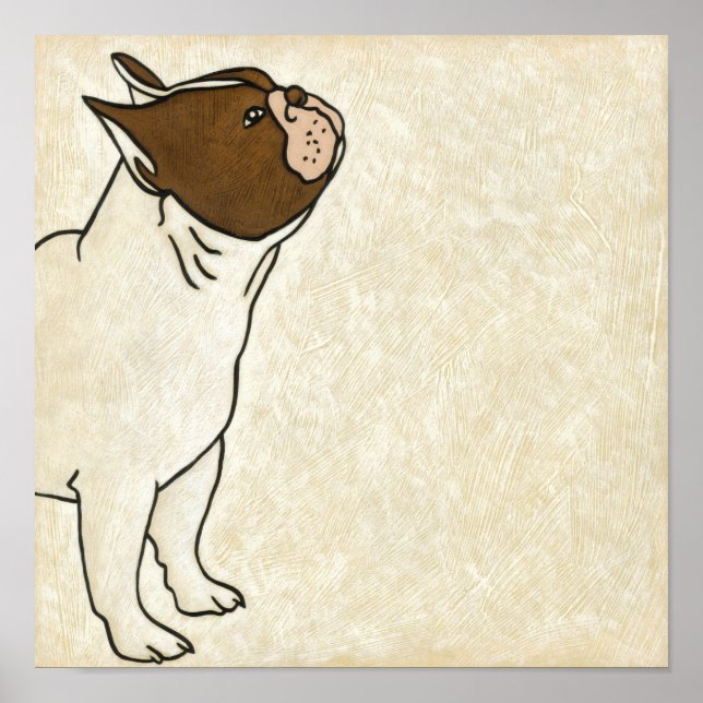 Pôster Perfil do Bulldog Francês Procurando (Frente)