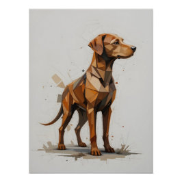 Pôster Perfil geométrico dos cães