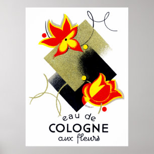 Poster Perfume 1920 floral francês