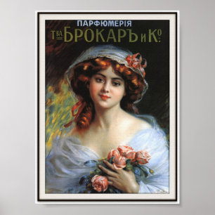 Poster Perfume imperial do russo que anuncia 1892