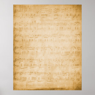 Poster Pergaminho de vinheta antiga em segundo plano