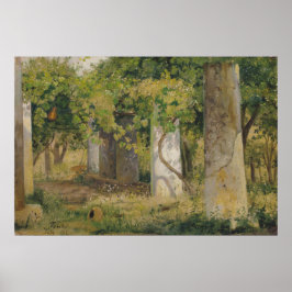 Poster Pérgola Com Uvas De Vinho (Paisagem De Vinha)