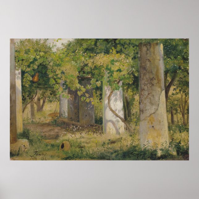 Poster Pérgola Com Uvas De Vinho (Paisagem De Vinha) (Frente)