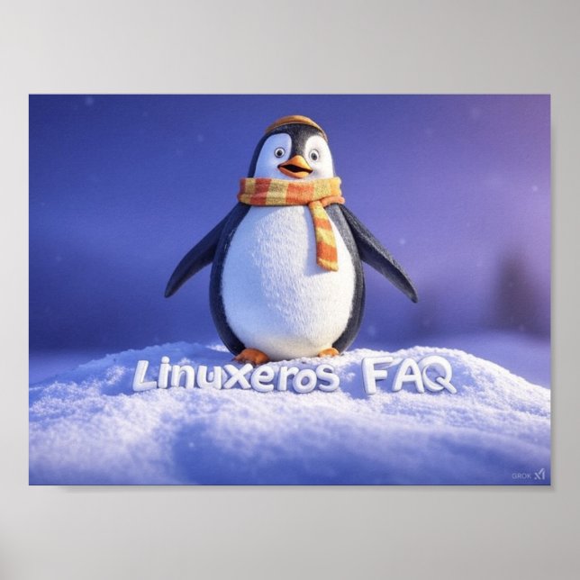 Poster Perguntas frequentes sobre Linuxeros (Frente)