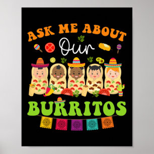 Poster Pergunte-Me Sobre Burritos Mexicanos Taco Nicu Enf
