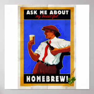 Pôster Pergunte-me sobre o meu homebrew