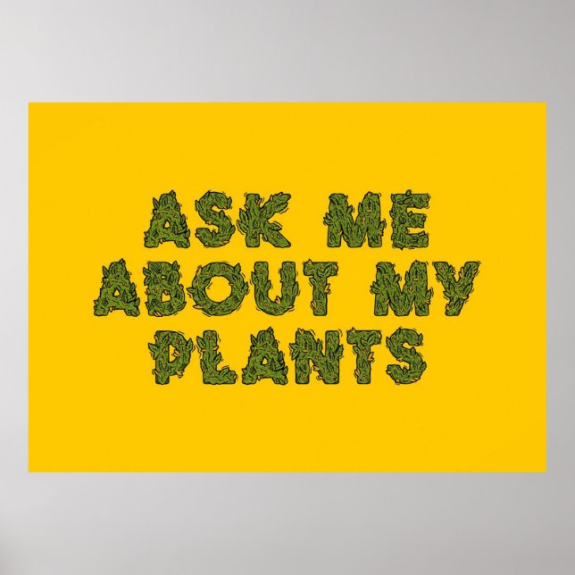 Poster Pergunte-Me Sobre O Meu Por Plantas (Frente)