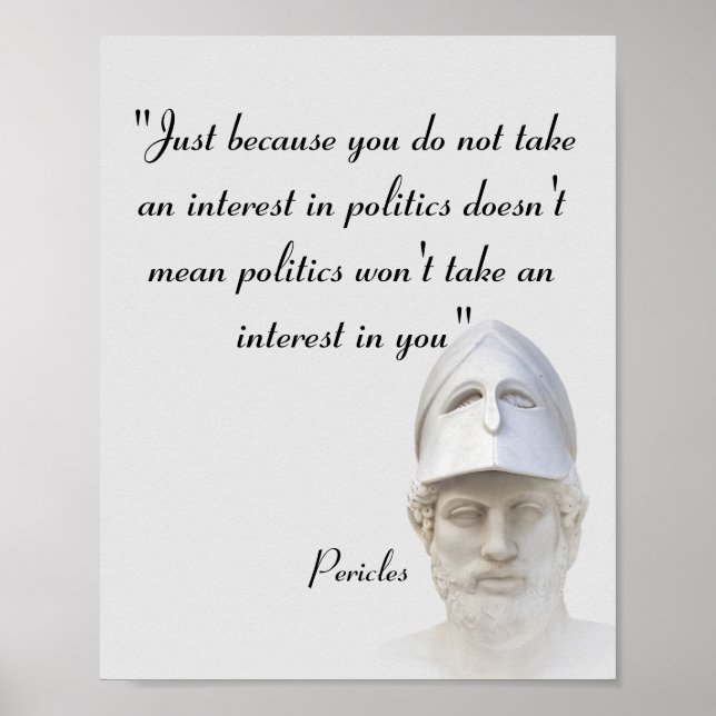Poster Pericles Citação Política (Frente)